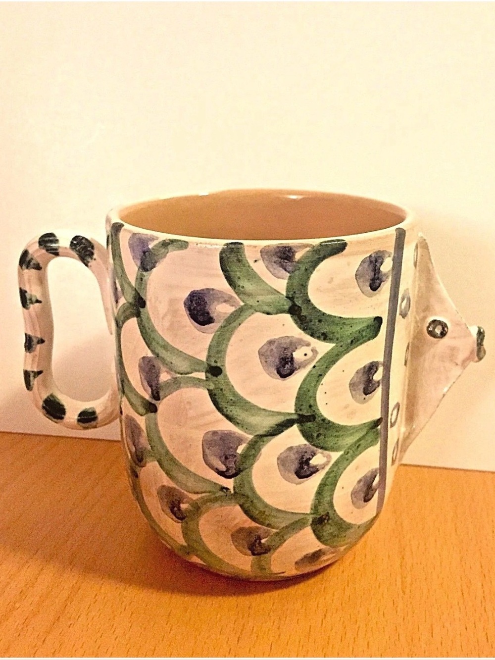 Hand-Painted Fish Ceramic Art Mug by Italica Ars